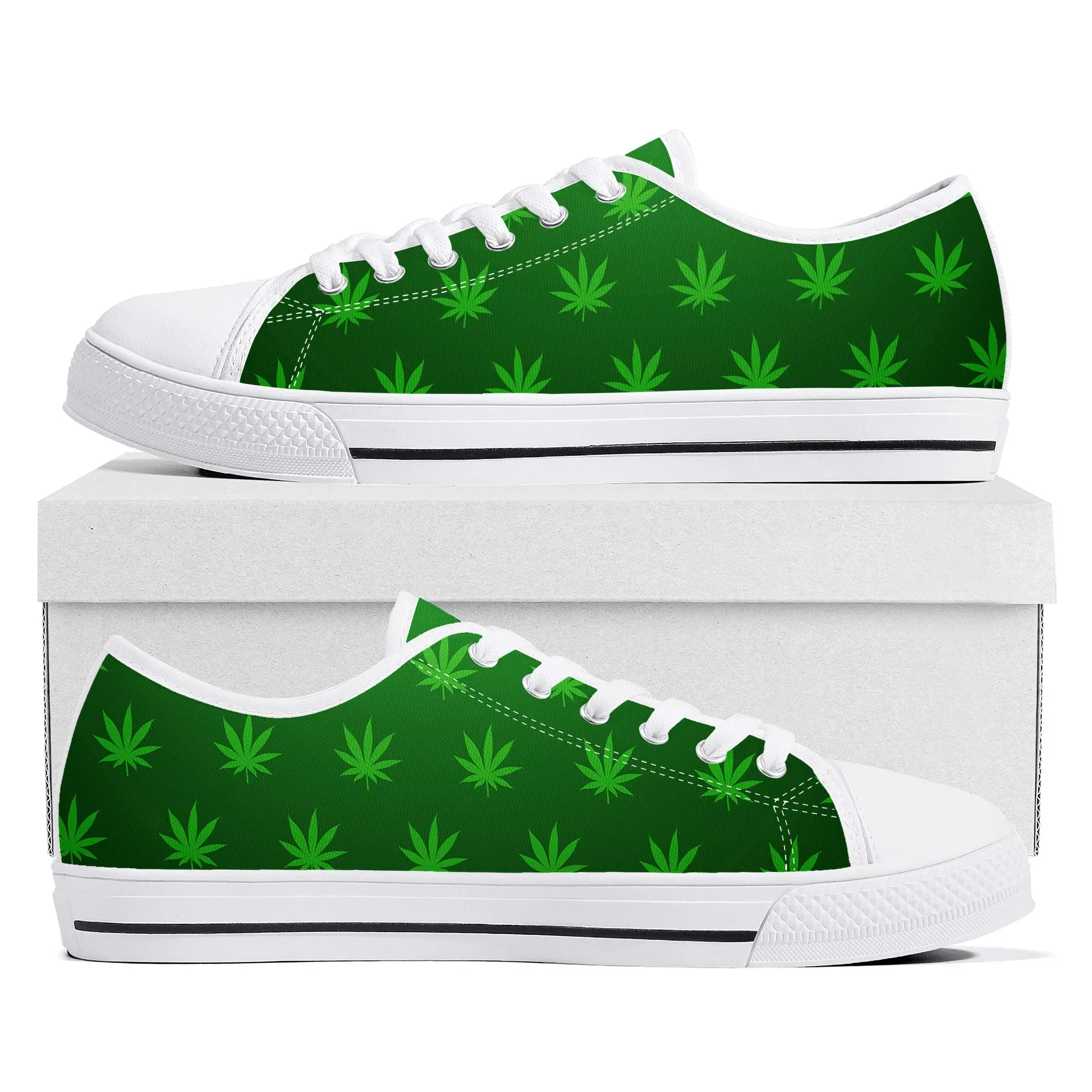 Men Shoes Red - Leaf Weed Rasta Marijuana Red Yellow