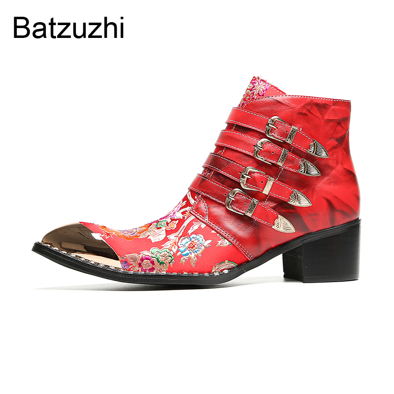 Men Shoes Red - Batzuzhi Red Men's Shoes 6.5cm Heels