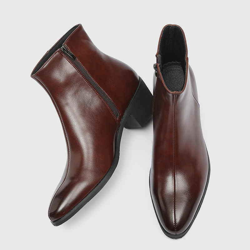 Elegant Mens Leather Chelsea B - Men Shoes Elegant 评论和价格