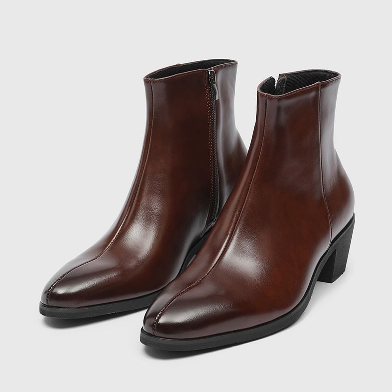 Elegant Mens Leather Chelsea B - Men Shoes Elegant 评论和价格
