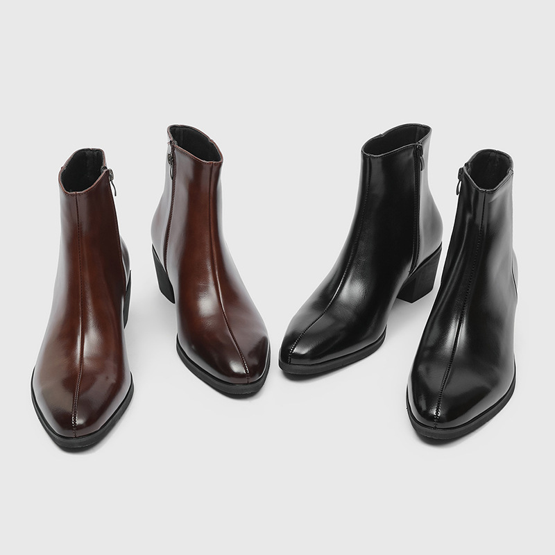 Elegant Mens Leather Chelsea B - Men Shoes Elegant 评论和价格