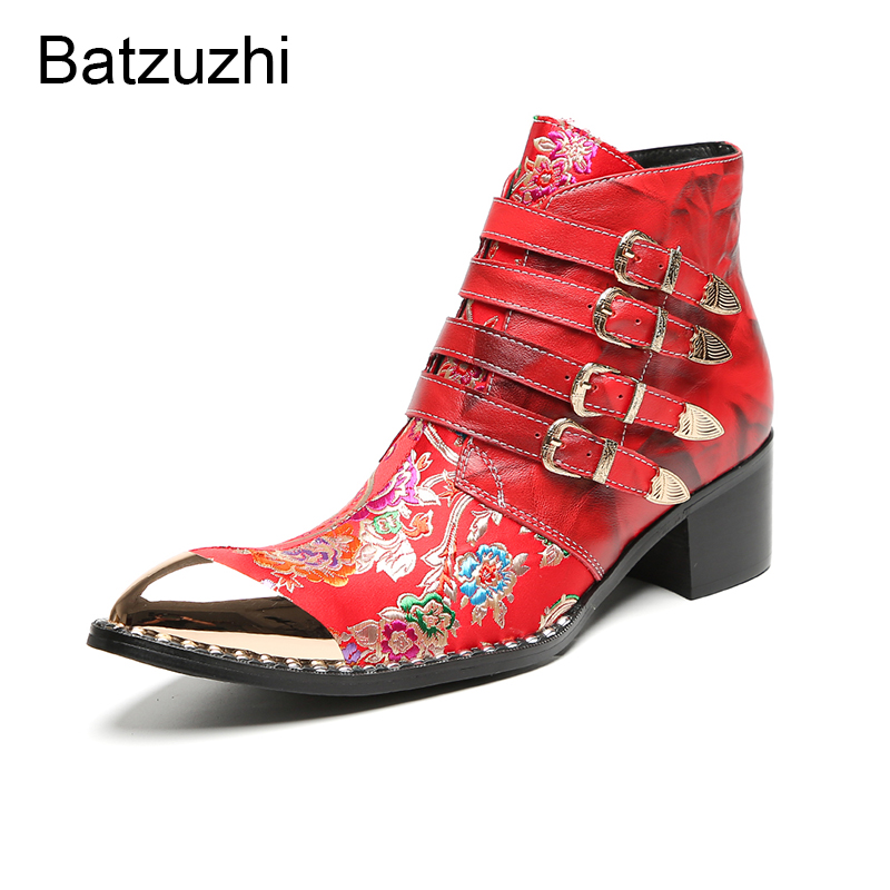 Batzuzhi Red Men's Shoes 6.5cm - Men Shoes Red 评论和价格