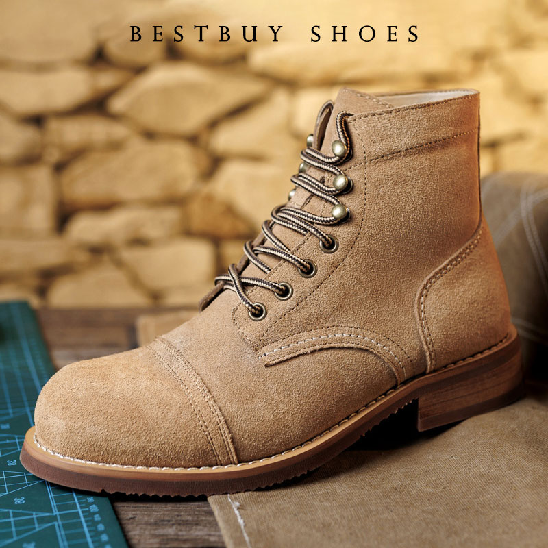 Vintage Tooling Male Motorcycl - Men Shoes Red 评论和价格