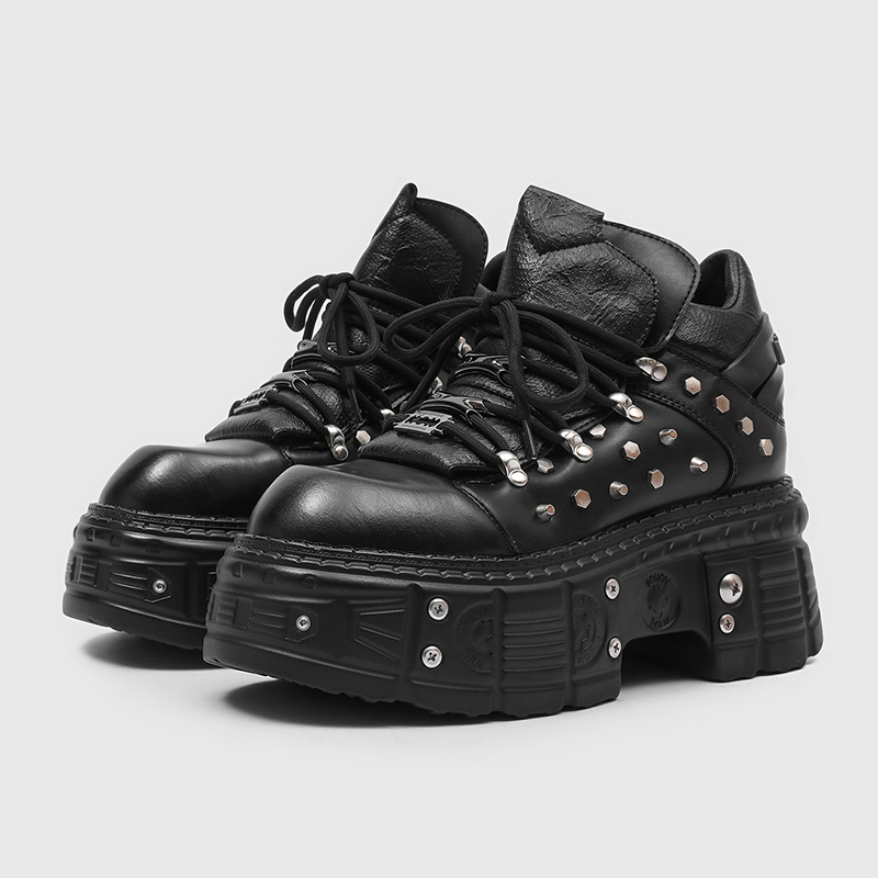 New Gothic Punk Men's Platform - Men'S Shoes To Increase Height 评论和价格