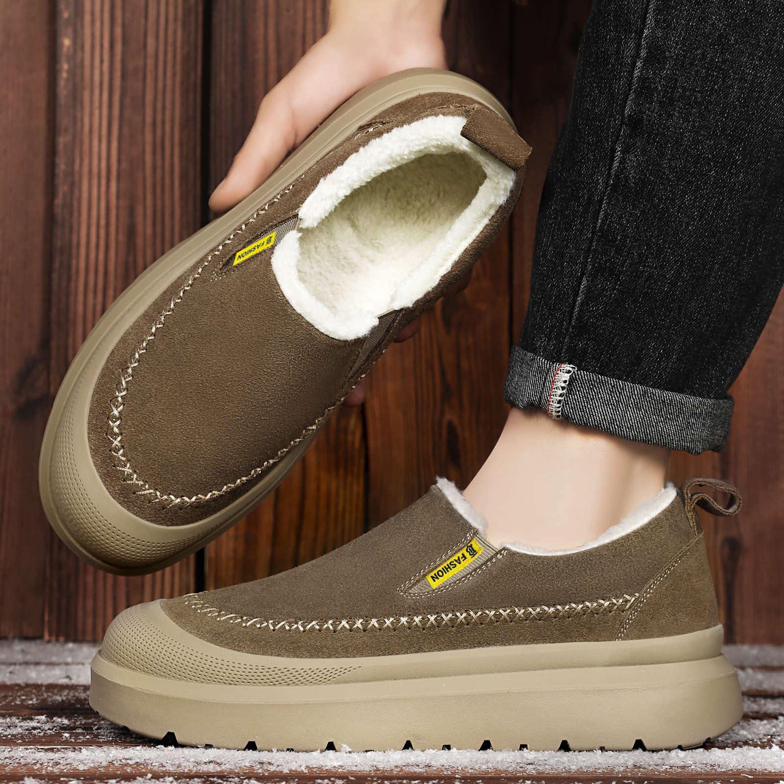 Winter Men's Ankle Boots Thick - Men'S Shoes To Increase Height 评论和价格