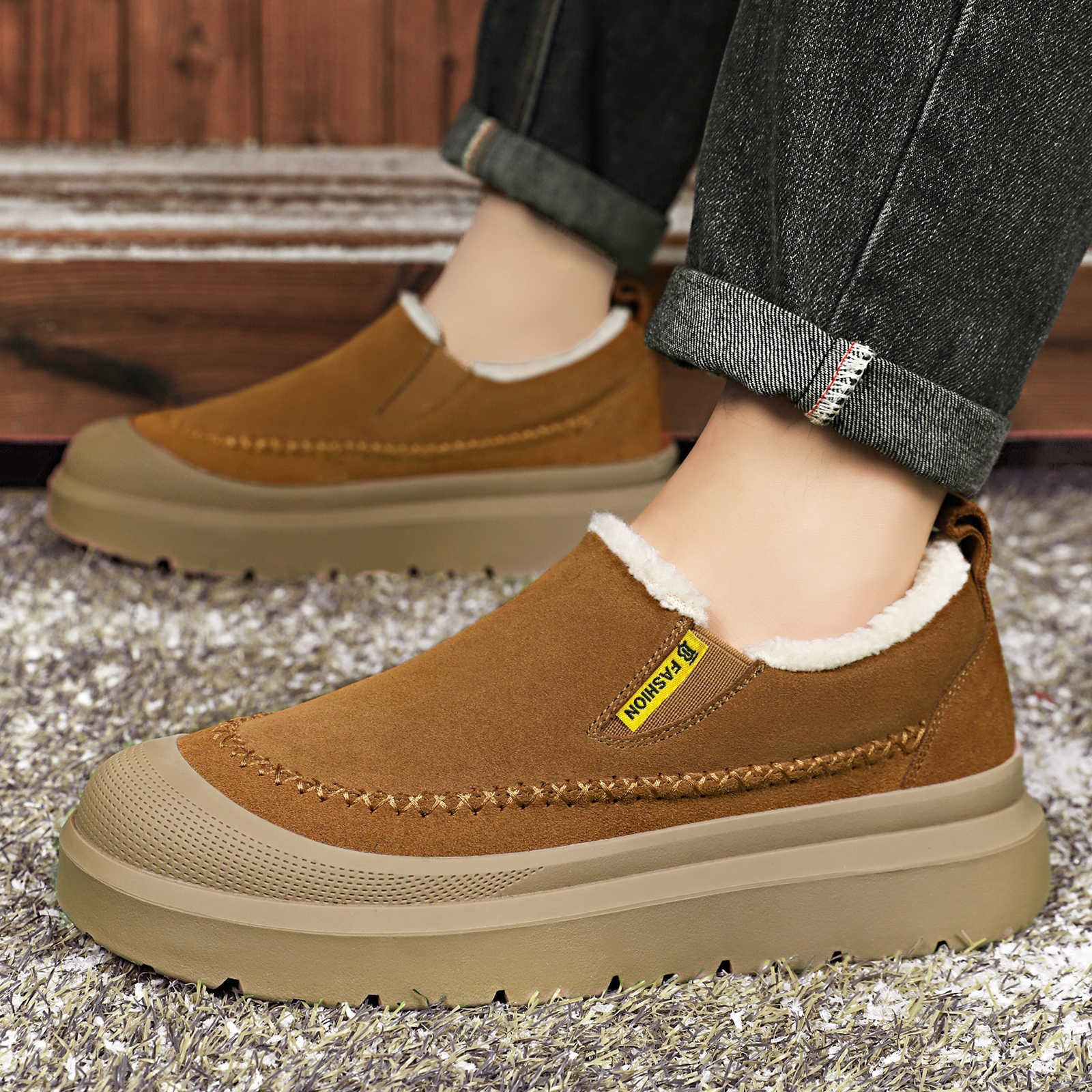 Winter Men's Ankle Boots Thick - Men'S Shoes To Increase Height 评论和价格