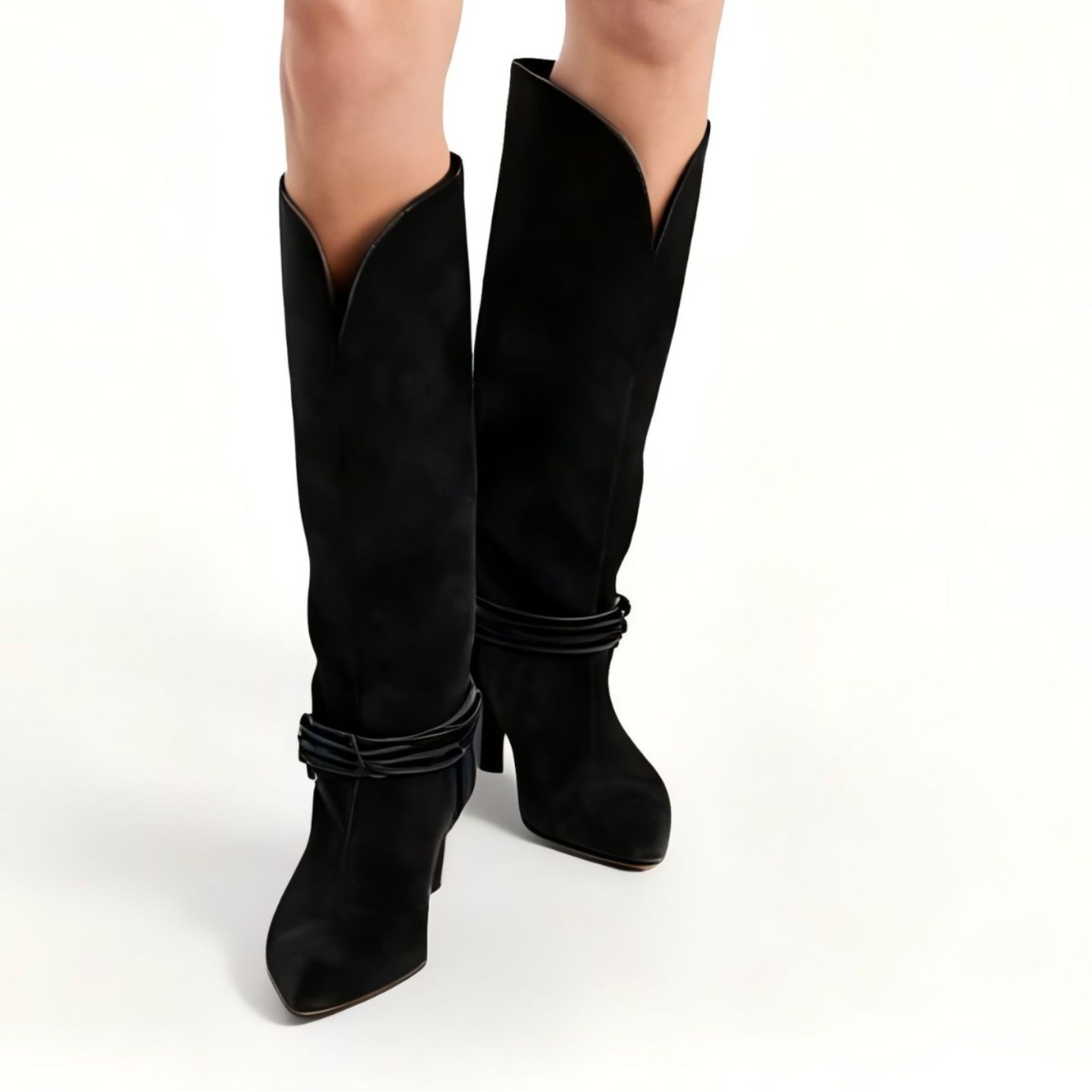 Women's Suede Knee-High Boots  - Men Shoes Elegant 评论和价格