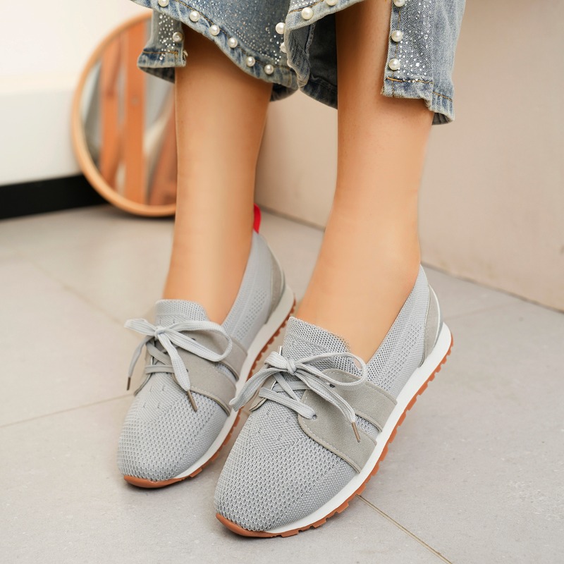 Women's Light Grey Knit Mesh S - Mesh Trainer Breathable 评论和价格